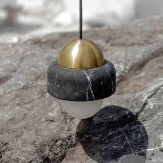 Elliren Suspension Moderne Minimaliste en Verre et Marbre
