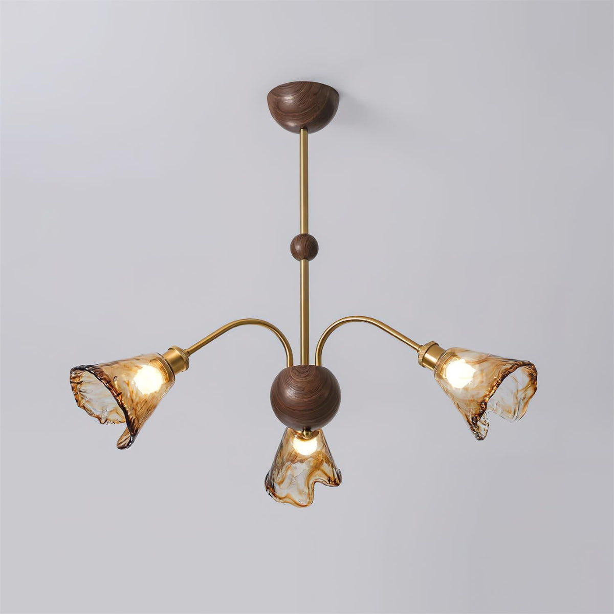 Beyona Amber Glass Chandelier-Neutral Decor