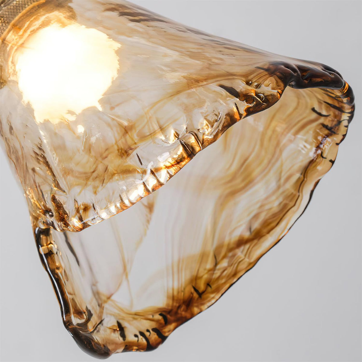 Beyona Amber Glass Chandelier-Neutral Decor