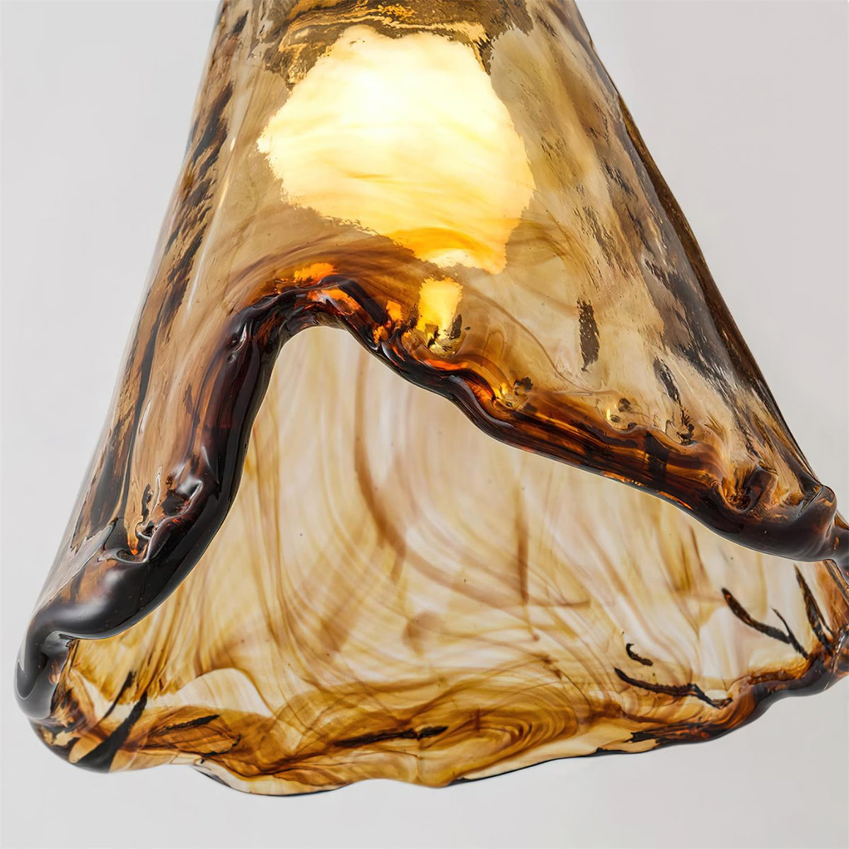 Beyona Amber Glass Chandelier-Neutral Decor