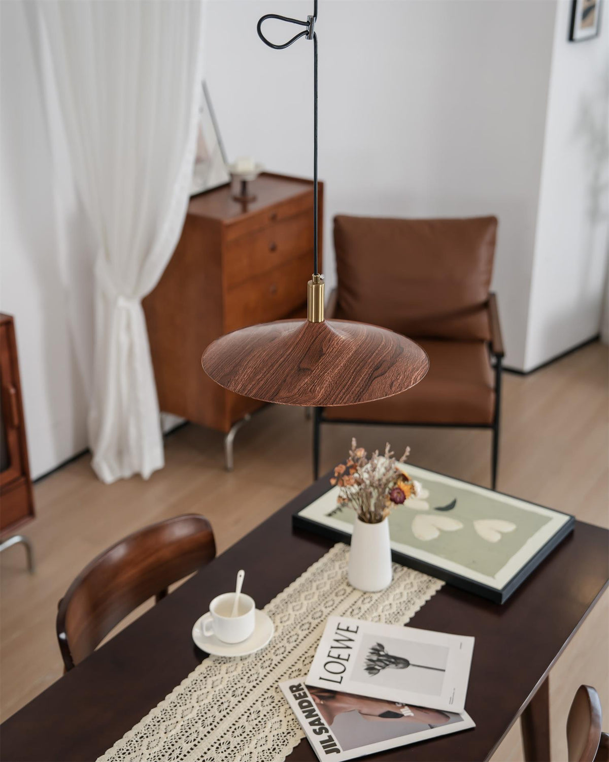 Veylo Adjustable Swing Arm Pendant Light-Neutral Decor