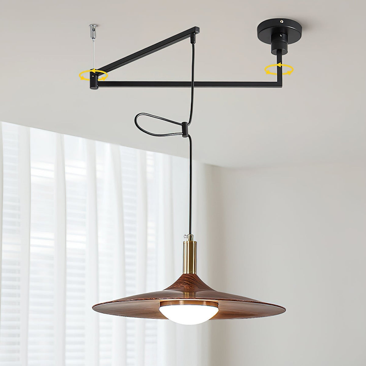 Veylo Adjustable Swing Arm Pendant Light-Neutral Decor