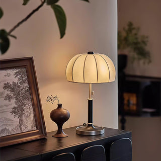 Nalemu en Bois Tissu Rétro pour Lampe de Table