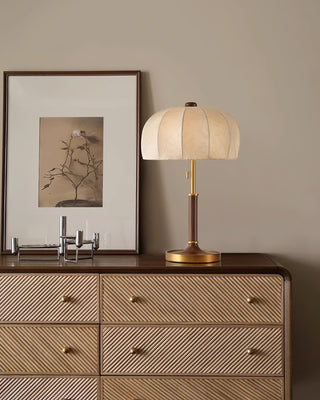Nalemu en Bois Tissu Rétro pour Lampe de Table