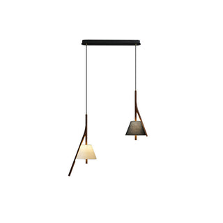 Zovenarae Triangulaire Bois Pendentif Lumière