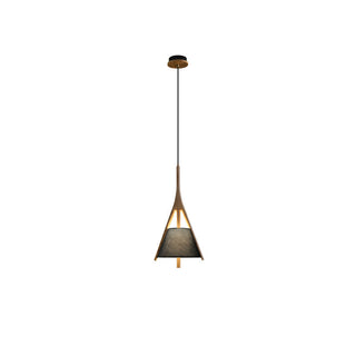 Zovenarae Triangulaire Bois Pendentif Lumière