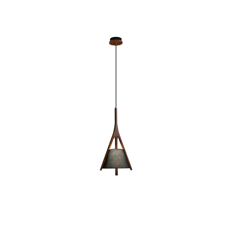 Zovenarae Triangulaire Bois Pendentif Lumière