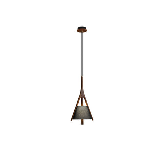 Zovenarae Triangulaire Bois Pendentif Lumière