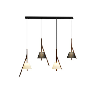Zovenarae Triangulaire Bois Pendentif Lumière