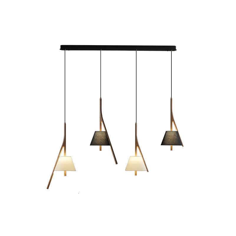 Zovenarae Triangulaire Bois Pendentif Lumière