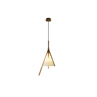Zovenarae Triangulaire Bois Pendentif Lumière