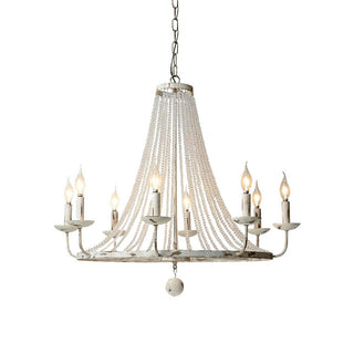 Coloros Lustre Industriel Vintage en Métal Blanc