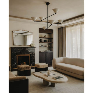 Eurmira Lustre Moderne Haut de Gamme en Tissu Noir Élégant