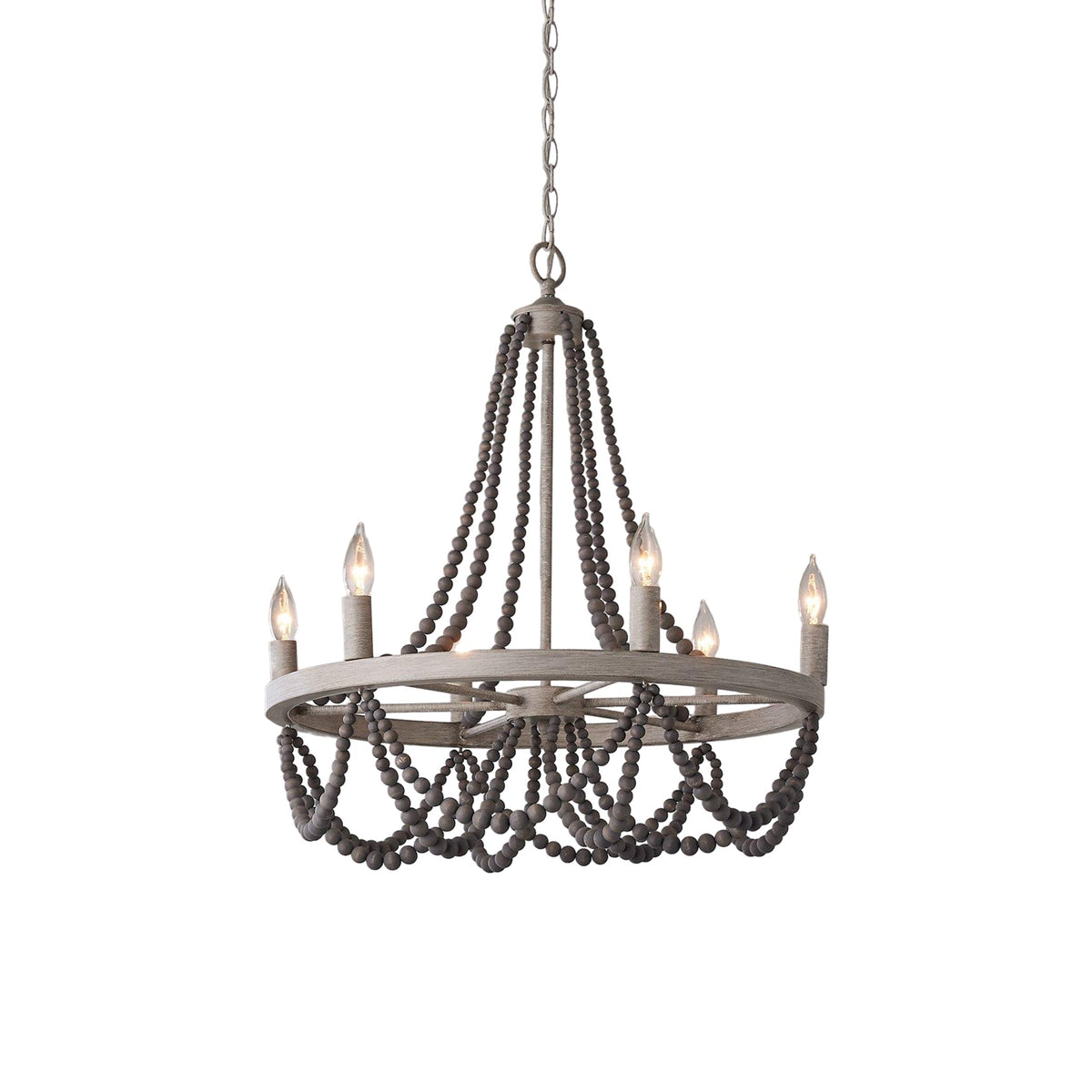 Alshaan Lustre Vintage Industriel en Bois et Métal