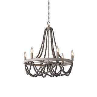 Alshaan Lustre Vintage Industriel en Bois et Métal