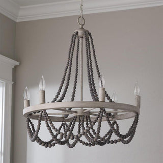 Alshaan Lustre Vintage Industriel en Bois et Métal