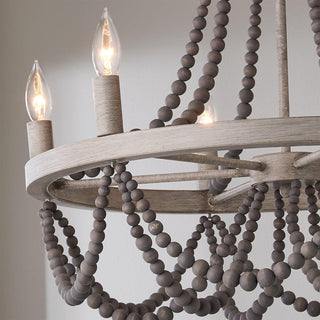 Alshaan Lustre Vintage Industriel en Bois et Métal