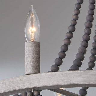 Alshaan Lustre Vintage Industriel en Bois et Métal