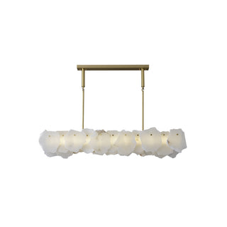 Catala Lustre Moderne Minimaliste en Laiton et Albâtre