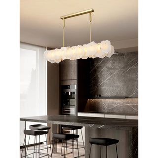 Catala Lustre Moderne Minimaliste en Laiton et Albâtre