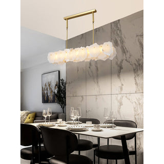 Catala Lustre Moderne Minimaliste en Laiton et Albâtre