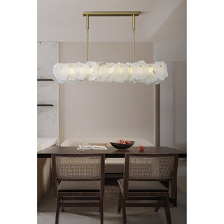 Catala Lustre Moderne Minimaliste en Laiton et Albâtre