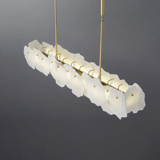 Catala Lustre Moderne Minimaliste en Laiton et Albâtre