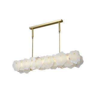 Catala Lustre Moderne Minimaliste en Laiton et Albâtre