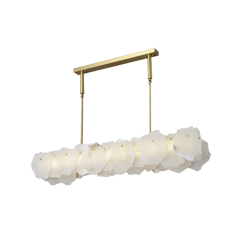 Catala Lustre Moderne Minimaliste en Laiton et Albâtre