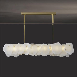 Catala Lustre Moderne Minimaliste en Laiton et Albâtre