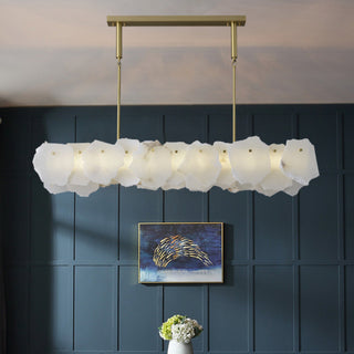 Catala Lustre Moderne Minimaliste en Laiton et Albâtre