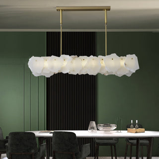 Catala Lustre Moderne Minimaliste en Laiton et Albâtre