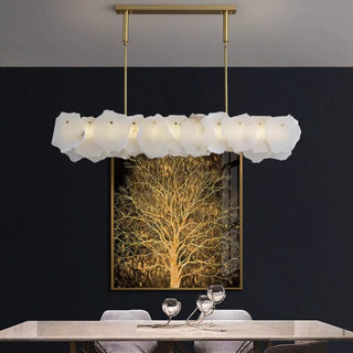 Catala Lustre Moderne Minimaliste en Laiton et Albâtre