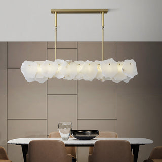 Catala Lustre Moderne Minimaliste en Laiton et Albâtre