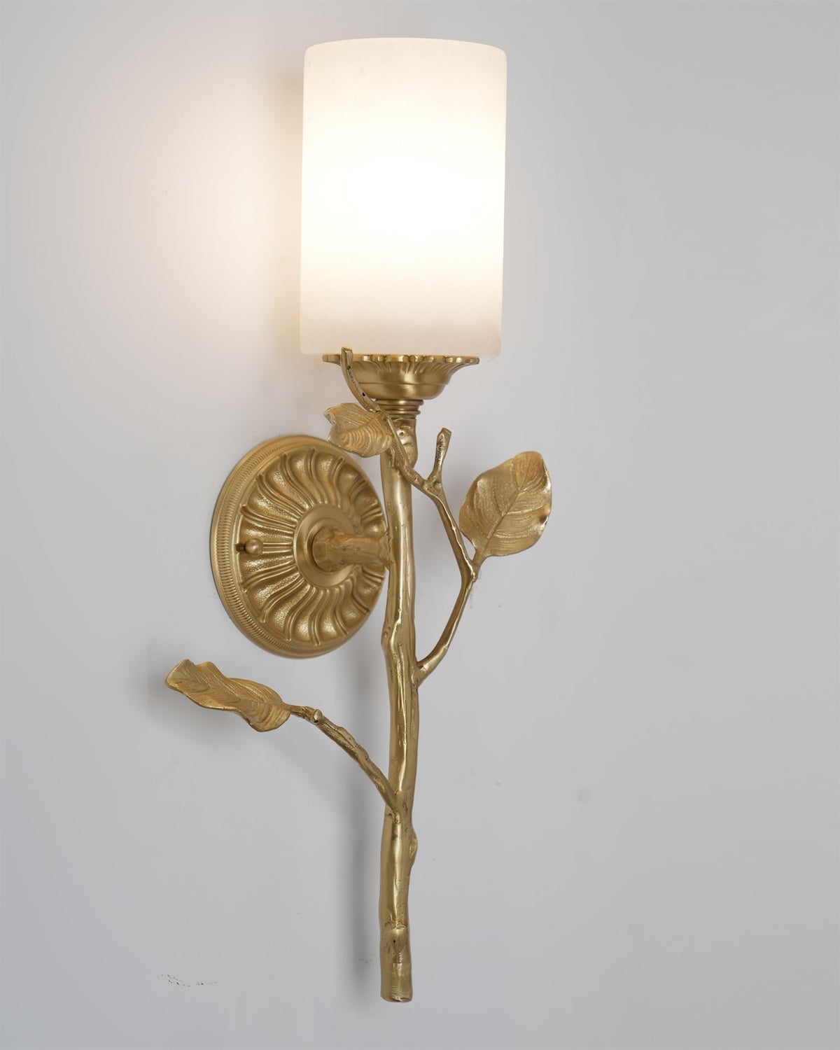 Diagram of Model B of the Natalia Alabaster Wall Sconce with dimensions.