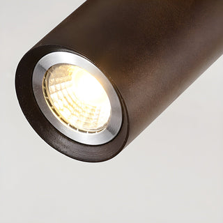 Solara Plafonnier poutre en bois naturel avec spot-Luire