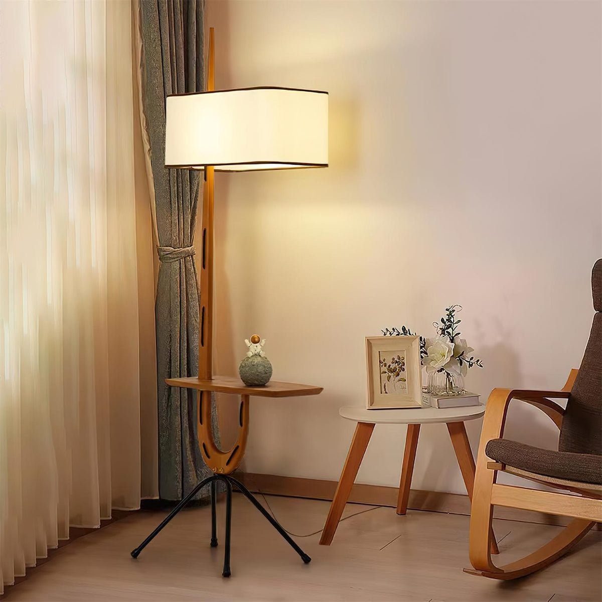 Lople Lampadaire en Bois