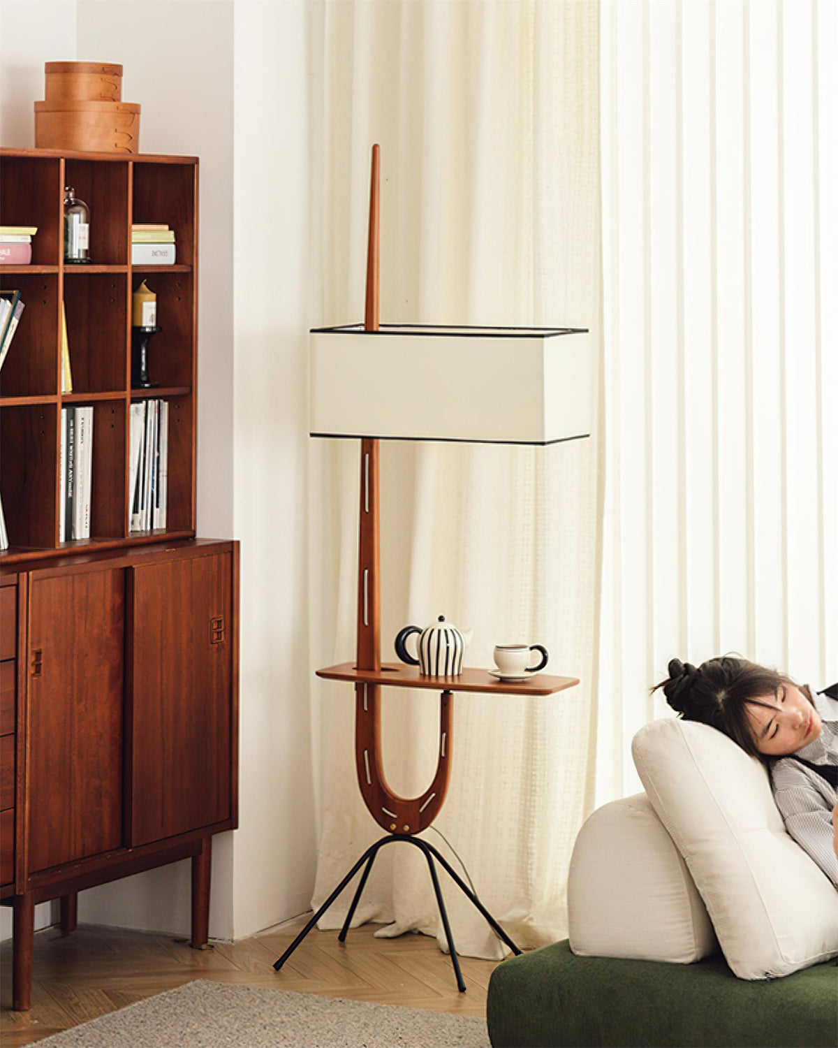 Lople Lampadaire en Bois