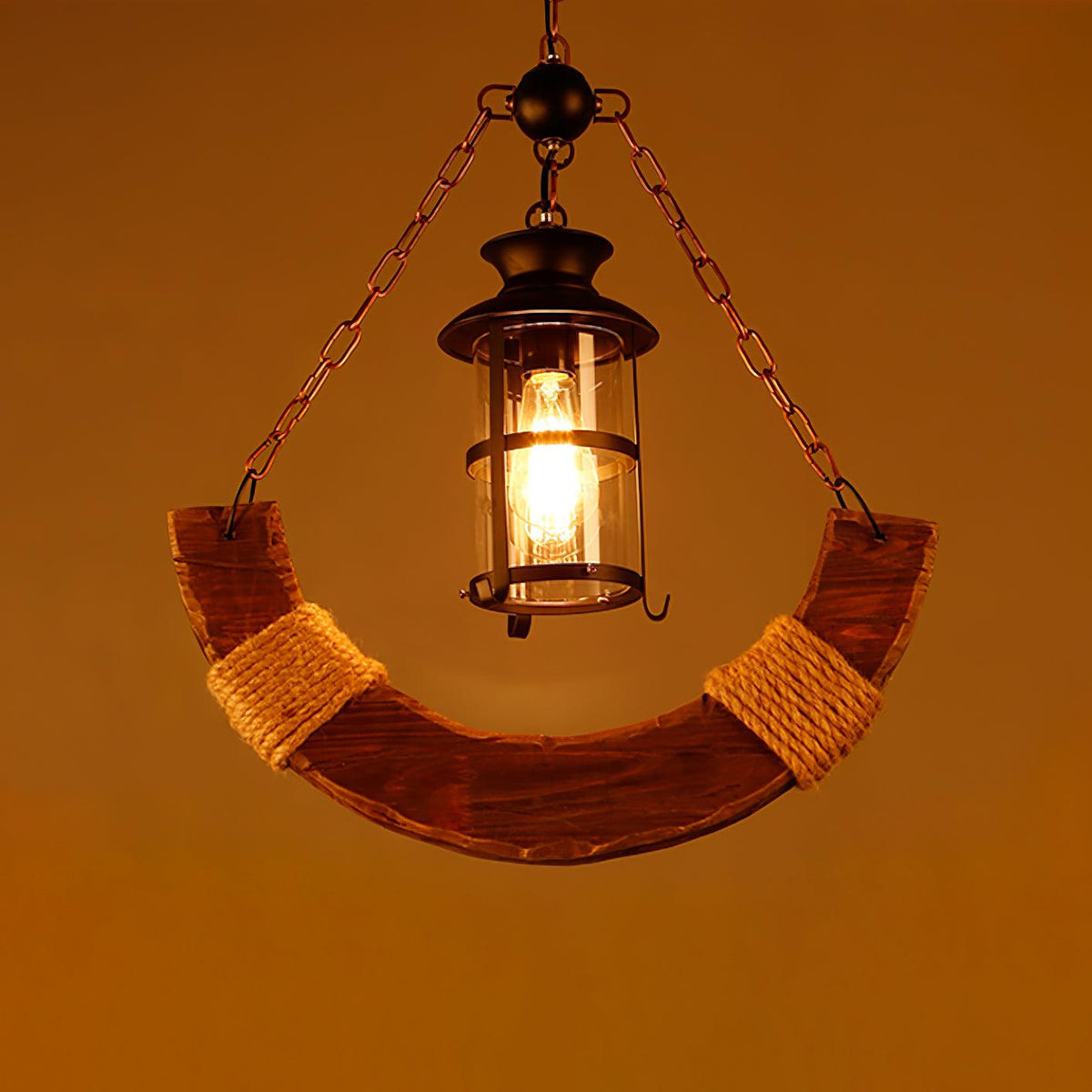 Aurzorir Lustre Bois Vintage