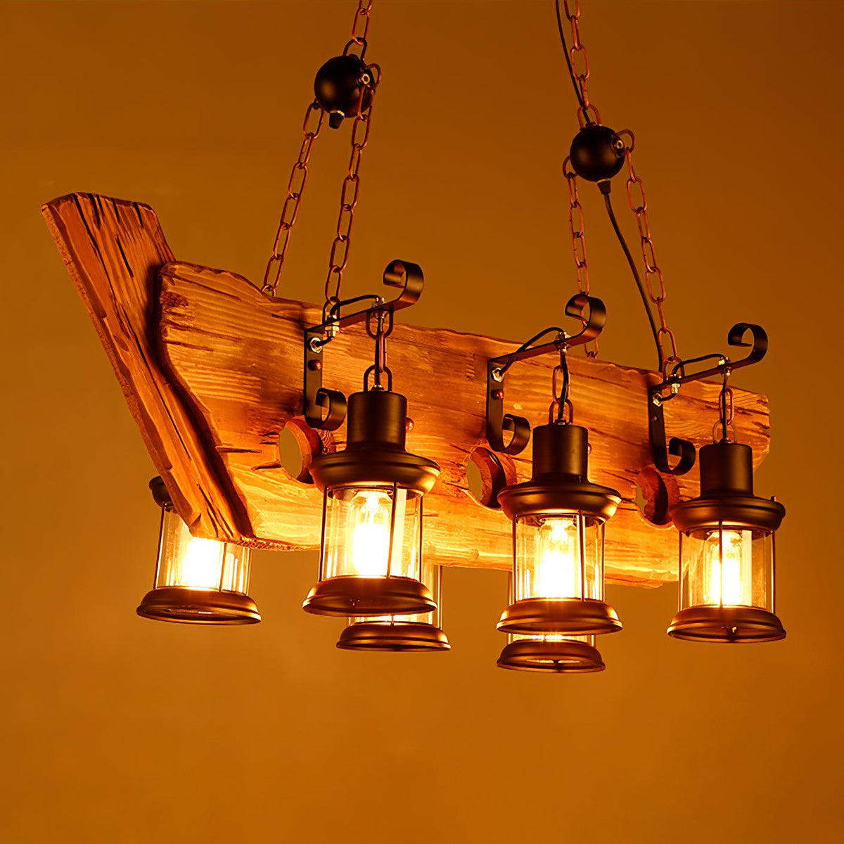 Aurzorir Lustre Bois Vintage