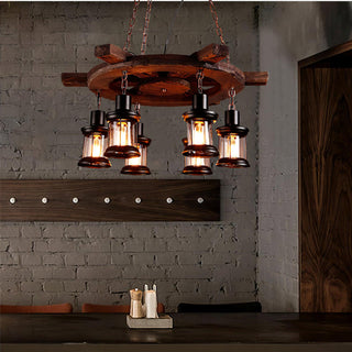 Aurzorir Lustre Bois Vintage
