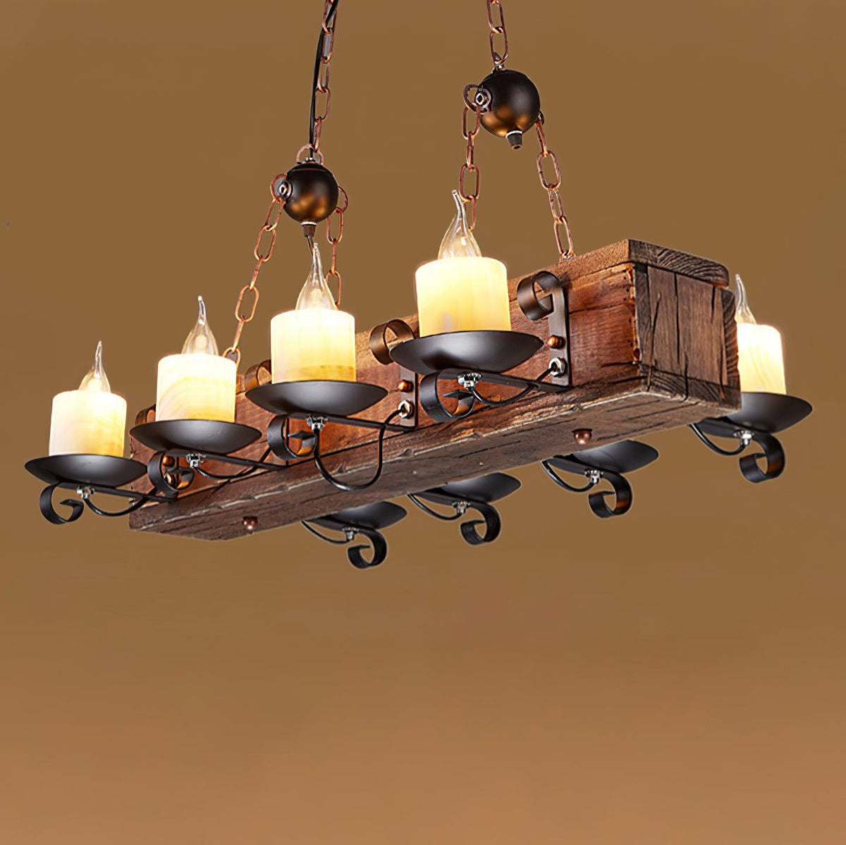 Aurzorir Lustre Bois Vintage