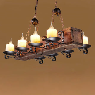 Aurzorir Lustre Bois Vintage