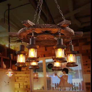 Aurzorir Lustre Bois Vintage