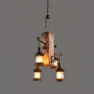 Aurzorir Lustre Bois Vintage
