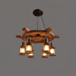 Aurzorir Lustre Bois Vintage