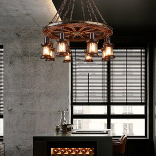 Aurzorir Lustre Bois Vintage