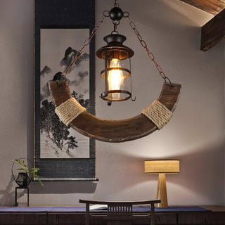 Aurzorir Lustre Bois Vintage