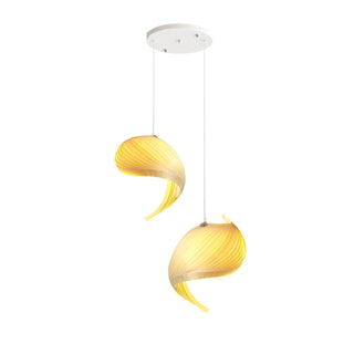 Cumiror Postmoderne Luxe Coquille Bois Bois Pendentif Lumière