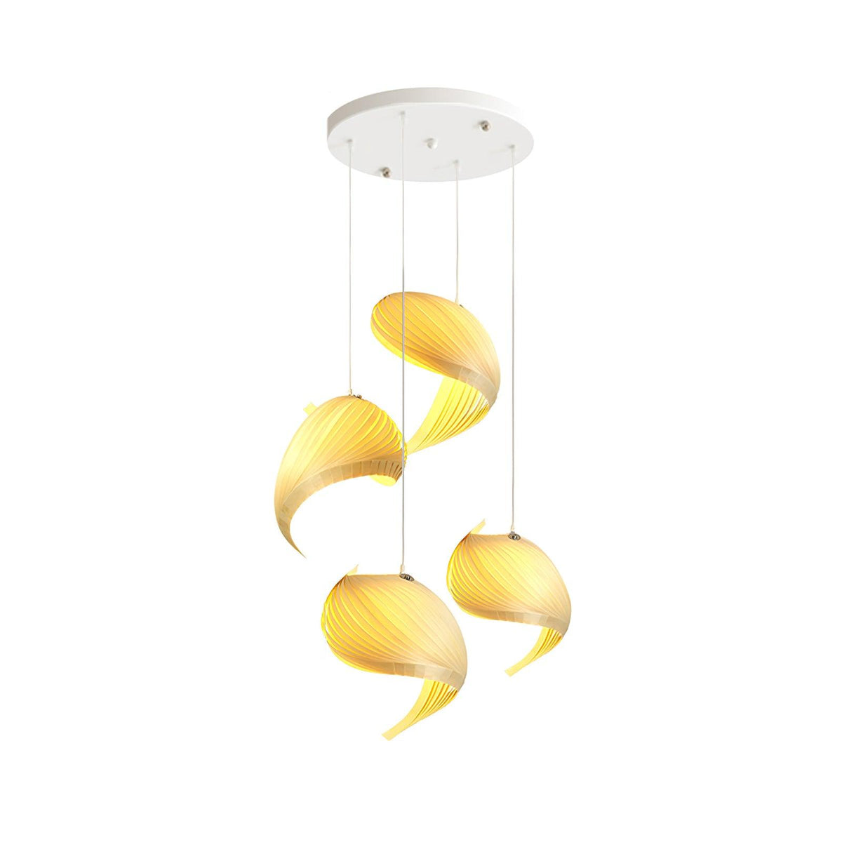 Ilvella Postmoderne Luxe Coquille Bois Bois Pendentif Lumière